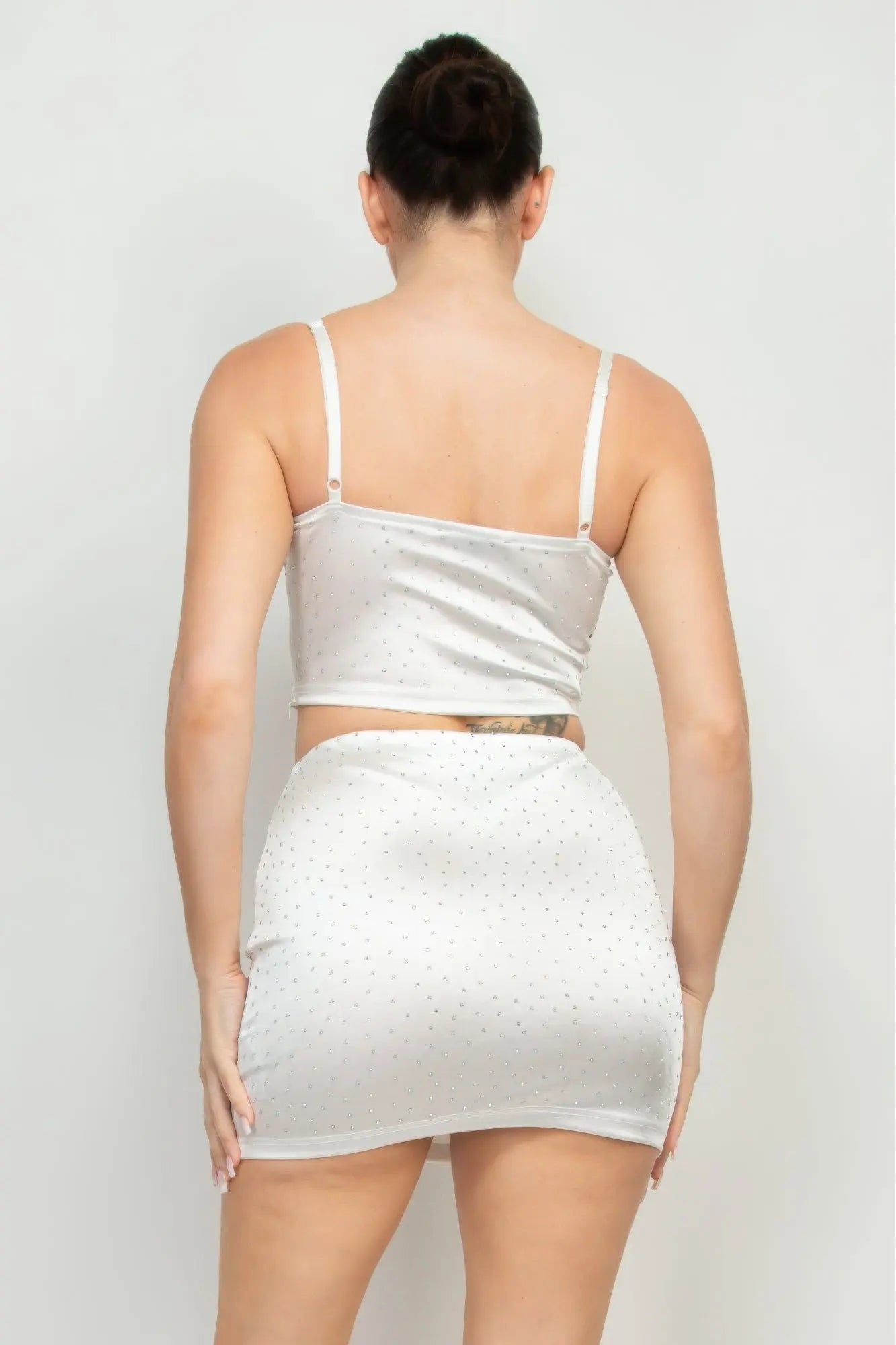 Sweetheart Bustier Rhinestones Crop Top Taylor Rouge
