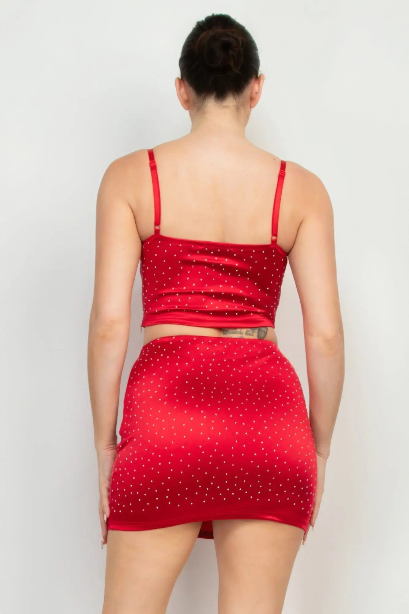 Sweetheart Bustier Rhinestones Crop Top Taylor Rouge