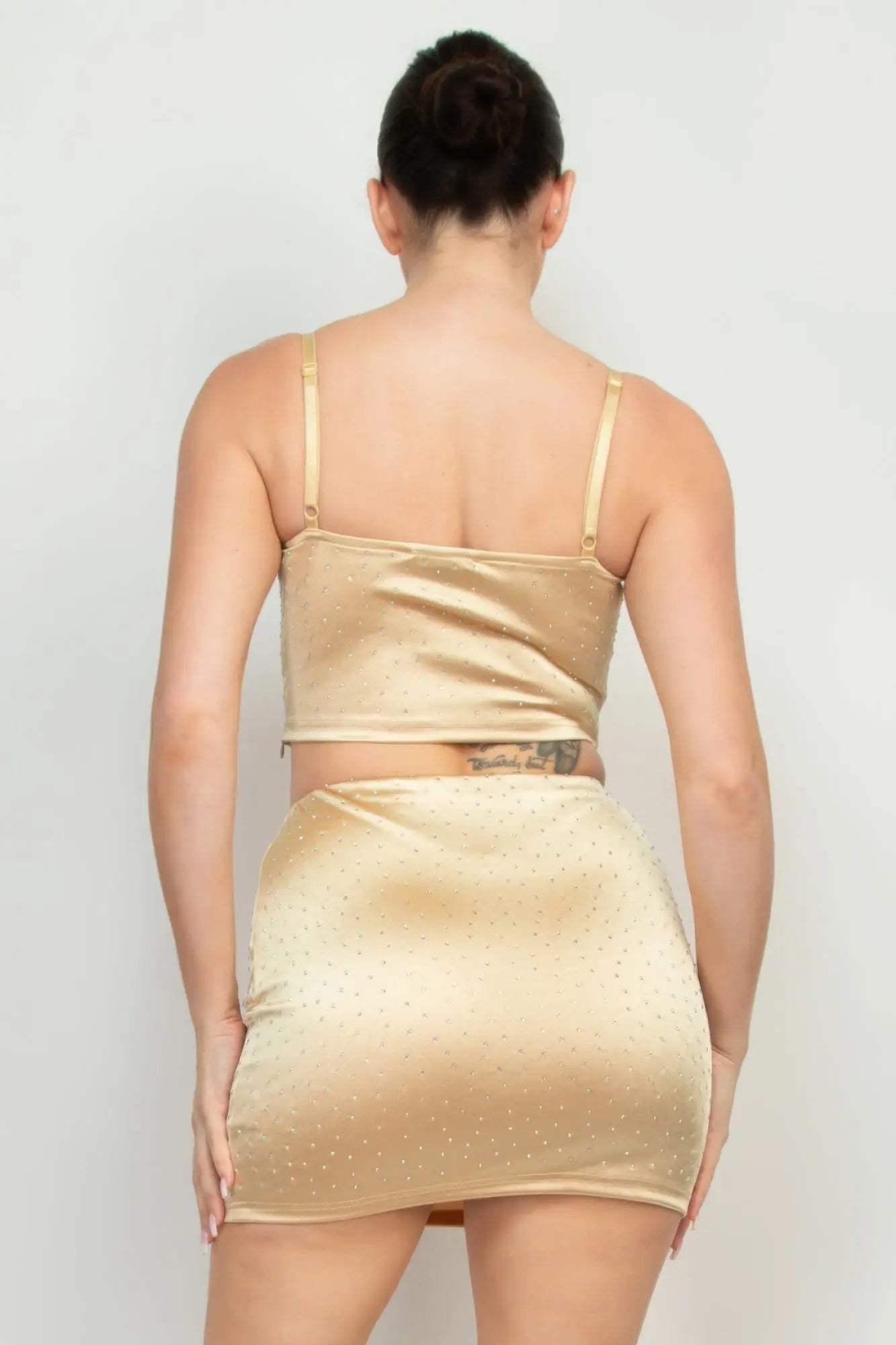 Sweetheart Bustier Rhinestones Crop Top Taylor Rouge