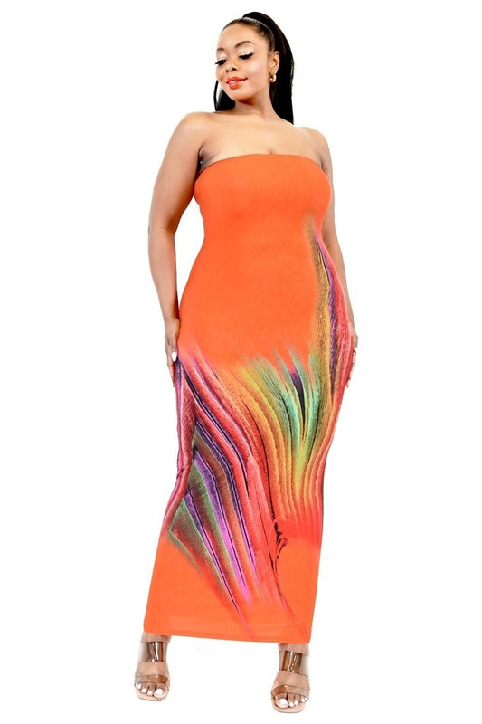 Sleeveless Color Gradient Maxi Dress - Taylor Rouge