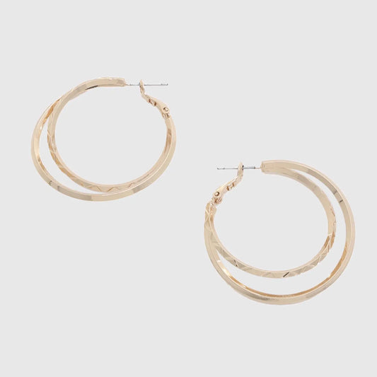 Metal Double Hoop Earring Taylor Rouge