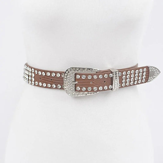 Studded Poly Belt Taylor Rouge