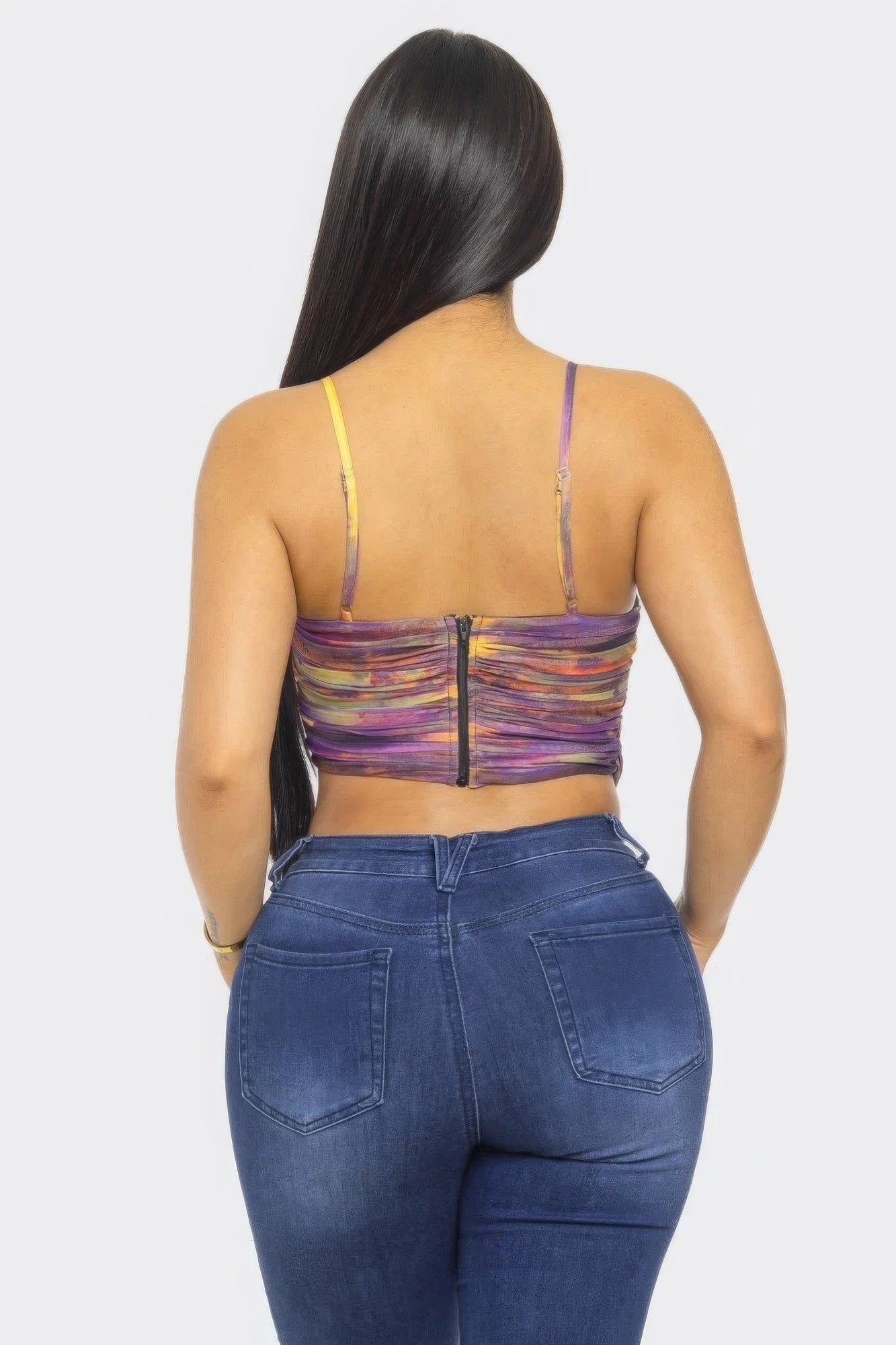 Moe Mesh Print Top - Taylor Rouge