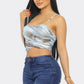Moe Mesh Print Top - Taylor Rouge