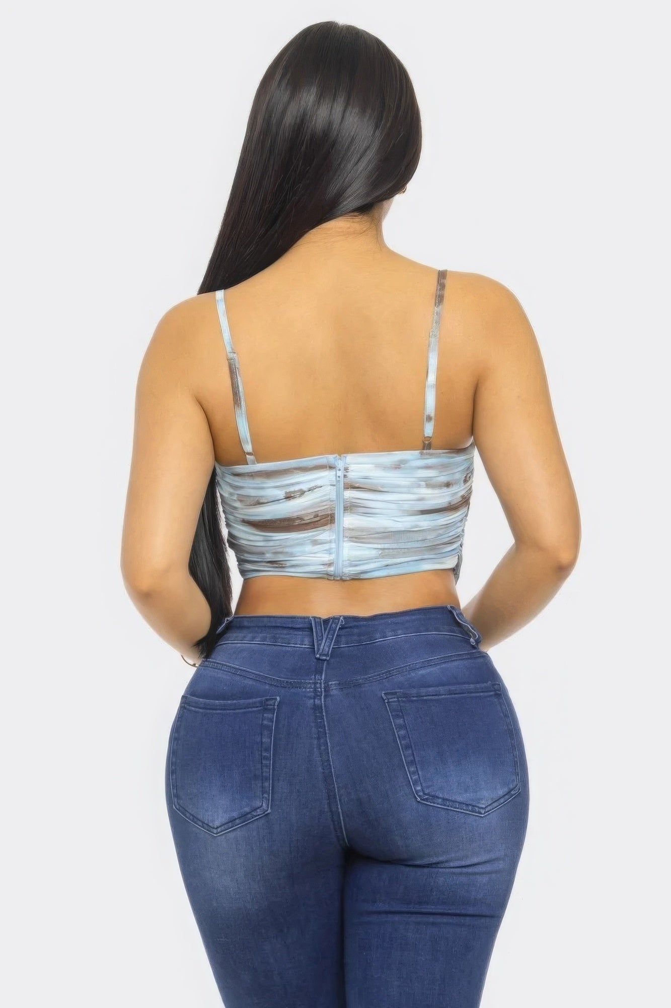 Moe Mesh Print Top - Taylor Rouge