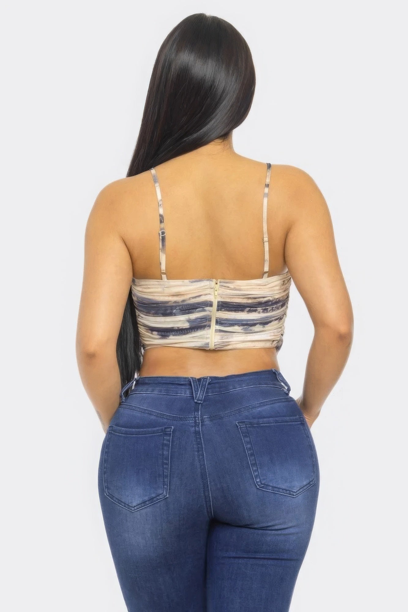 Moe Mesh Print Top - Taylor Rouge